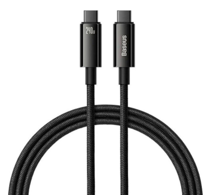 Baseus Дата кабель USB-C to USB-C 2.0m 240W Black Baseus (CAWJ040101)
