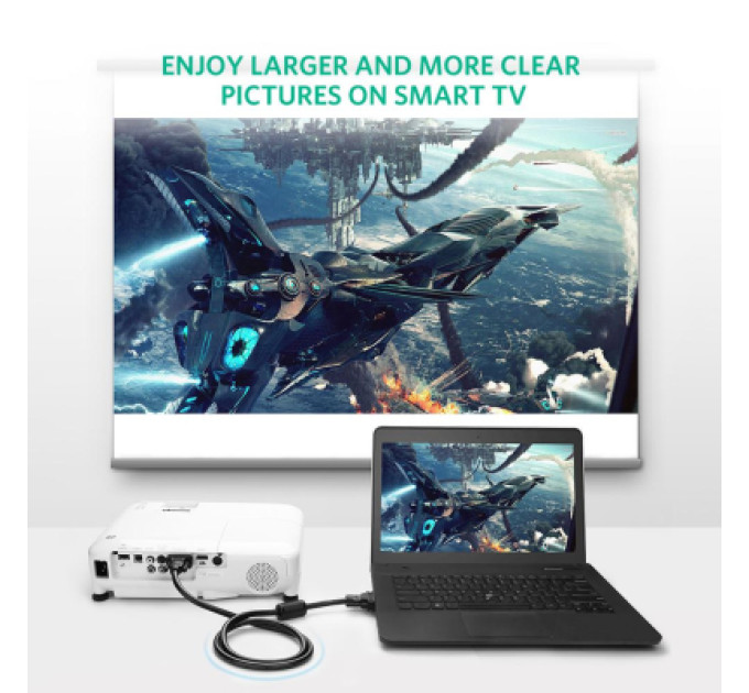 Ugreen Кабель мультимедійний VGA M to VGA M 2.0m VG101 black Ugreen (11646)