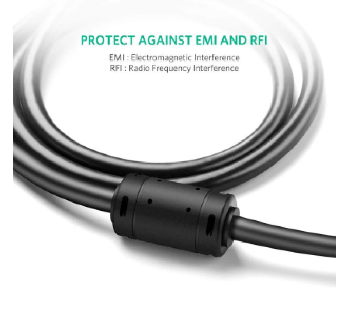 Ugreen Кабель мультимедійний VGA M to VGA M 2.0m VG101 black Ugreen (11646)