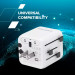 Canyon Перехідник Canyon Travel Adapter OnTour One EU/UK/US/AUS White (CNS-TA1005W)
