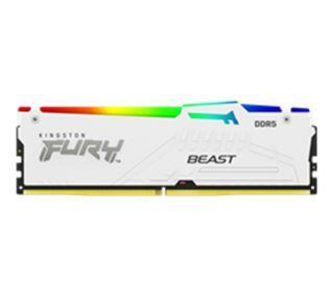 Kingston Fury (ex.HyperX) Модуль пам'яті для комп'ютера DDR5 16GB 6000 MHz Beast White RGB EXPO Kingston Fury (ex.HyperX) (KF560C36BWE2A-16)