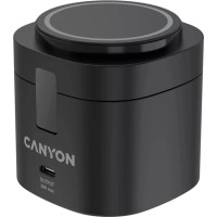 Зарядний пристрій Canyon 4-in-1 wireless charging stand 30W + charger 65W + cable 1.0m black (CNS-WCS405B)