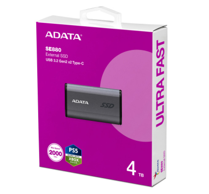 ADATA Накопичувач SSD USB 3.2 4TB SE880 ADATA (AELI-SE880-4TCGY)