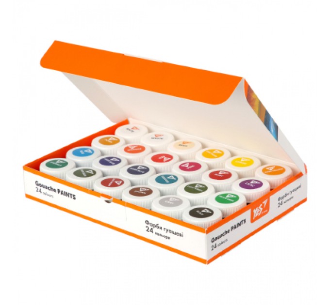 Гуашеві фарби Yes Orange Line 24 кольорів по 20 мл (230434)