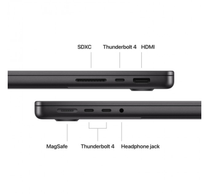 Apple Ноутбук Apple MacBook Pro 14 A2992 M3 Pro Space Black (MRX43UA/A)