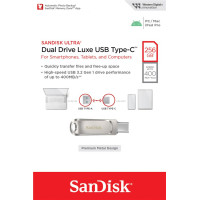 USB флеш накопичувач SanDisk 256GB Ultra Dual Drive Luxe USB 3.1 + Type-C (SDDDC4-256G-G46)
