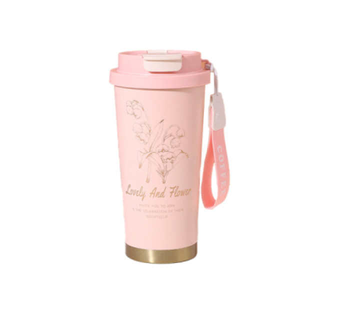 Merlion Термокружка Merlion TermCoffee 500 мл з трубочкою, рожева (TermCoffee-500Pink)