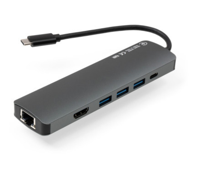 Vinga Концентратор Vinga USB-C 3.1 to HDMI+RJ45_1Gbps+3xUSB3.0+SD/TF+PD100W (VHYC8)