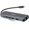 Vinga Концентратор Vinga USB-C 3.1 to HDMI+RJ45_1Gbps+3xUSB3.0+SD/TF+PD100W (VHYC8)