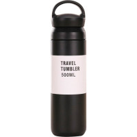 Термос Merlion Travel Tumbler 500 мл, подвійна кришка з ручкою, чорний (SUS304-500Black)