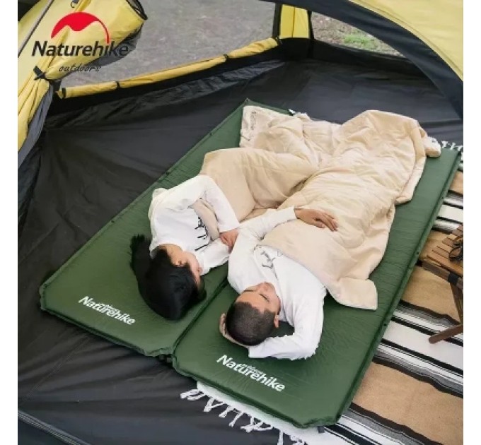 Матрац надувний Naturehike CNK2450WS020, 200х63х10 см, темно-зелений (6927595712740)