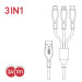 XO Дата кабель USB 2.0 AM to Lightning + Micro 5P + USB-C 3A black XO (CB-23U3-BK)