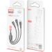 XO Дата кабель USB 2.0 AM to Lightning + Micro 5P + USB-C 3A black XO (CB-23U3-BK)