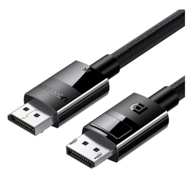 Ugreen Кабель мультимедійний DisplayPort M to DisplayPort M 1.0m V1.4 braided DP114 black Ugreen (80390)