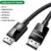 Ugreen Кабель мультимедійний DisplayPort M to DisplayPort M 1.0m V1.4 braided DP114 black Ugreen (80390)