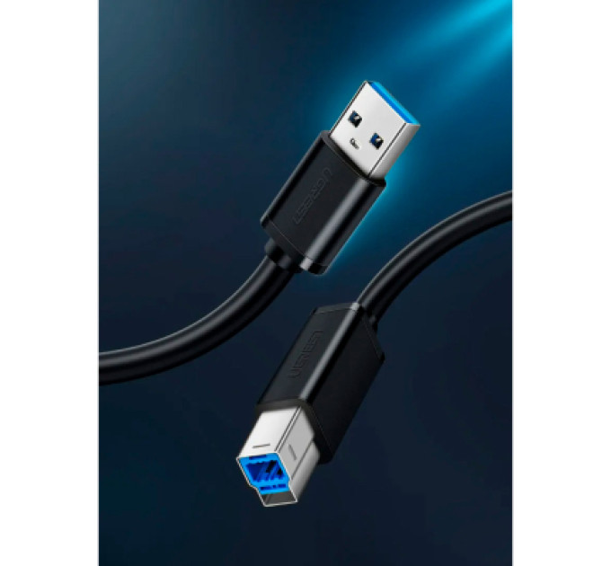 Ugreen Кабель для принтера USB 3.0 AM/BM 2.0m US210 black Ugreen (10372)