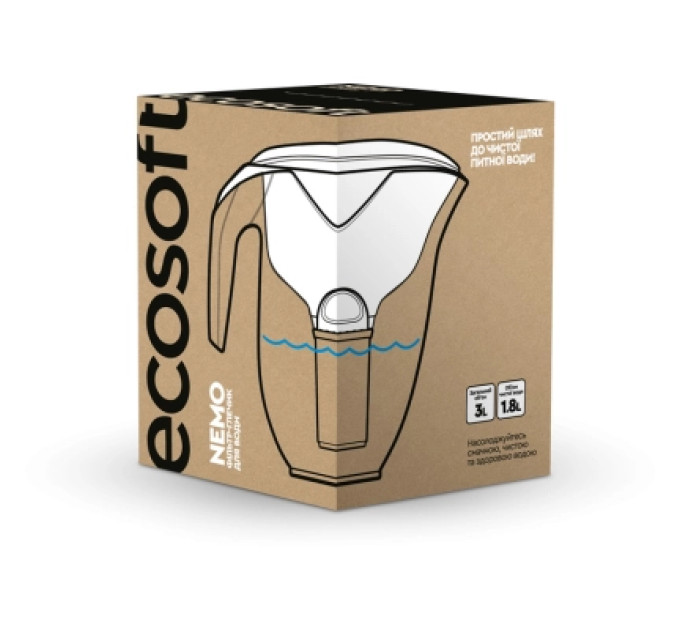 Ecosoft Фільтр-глечик Ecosoft НЕМО перлинний 3л (4820056807097)