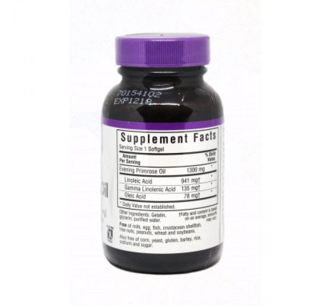 Трави Bluebonnet Nutrition Масло Примули Вечірньої 1300мг, 30 желатинових капсул (BLB0920)