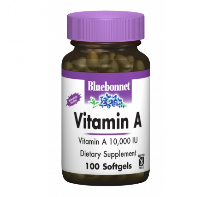 Вітамін Bluebonnet Nutrition Вітамін А 10000, 100 желатинових капсул (BLB-00298)