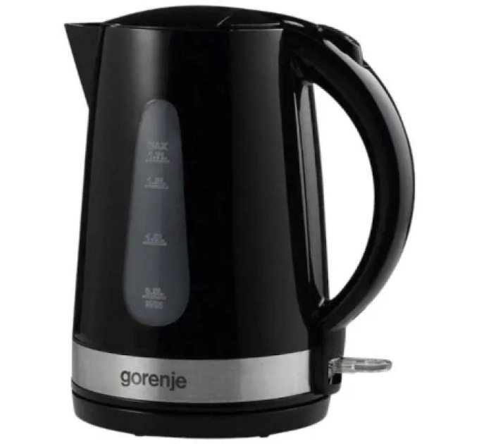 Gorenje Електрочайник Gorenje 1.7л, 2,200 Вт, strix контроль, скло, чорний (K17OGP)