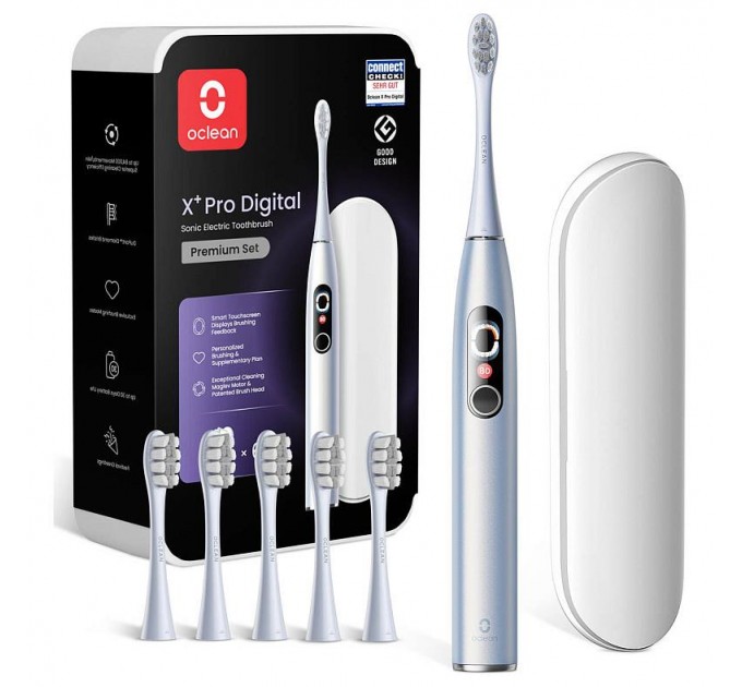 Електрична зубна щітка Oclean X Plus Pro Digital Silver