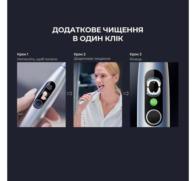 Електрична зубна щітка Oclean X Plus Pro Digital Silver