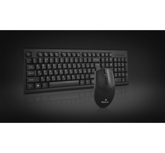 REAL-EL Комплект (клавіатура, мишка) REAL-EL Kit 511 Black