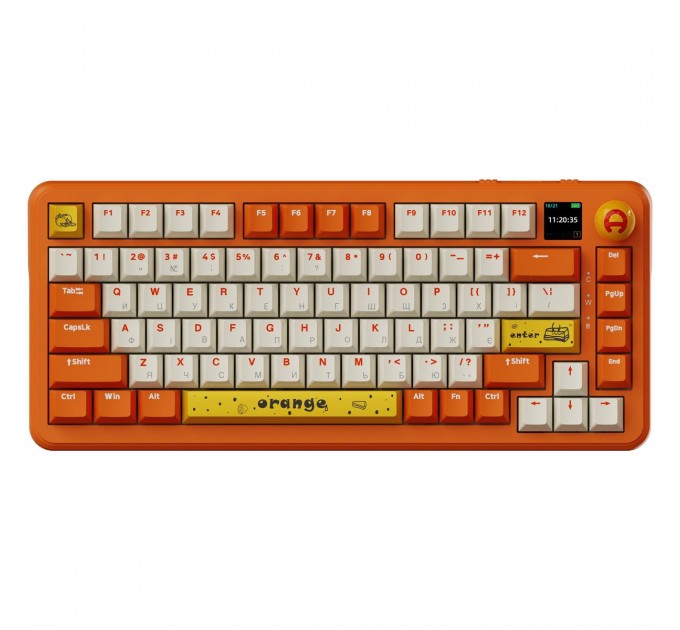 Клавіатура бездротова Ajazz AK820 MAX Avocado Switch Orange (AK820MAX-AS-OW)