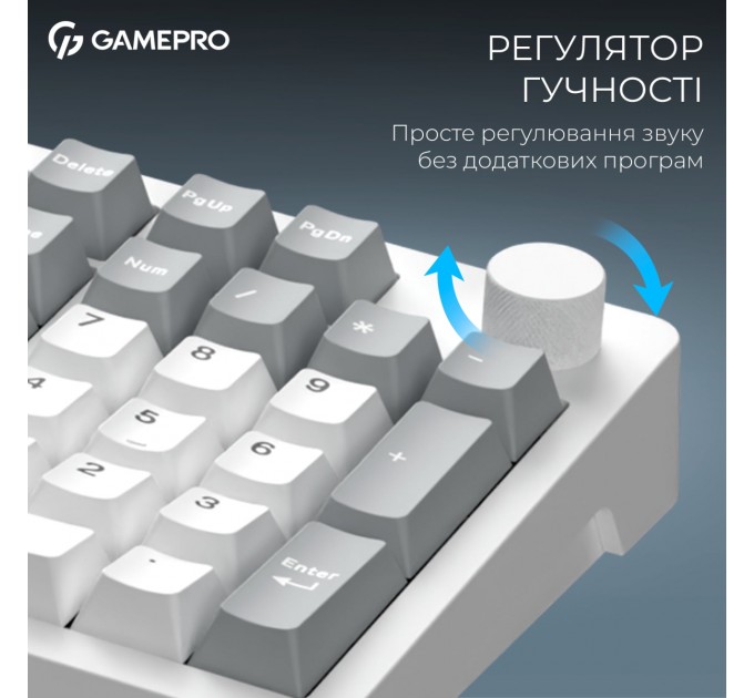 Клавіатура бездротова GamePro Asgard Drakkar Keychron Super Red Switch White (MK305WH)