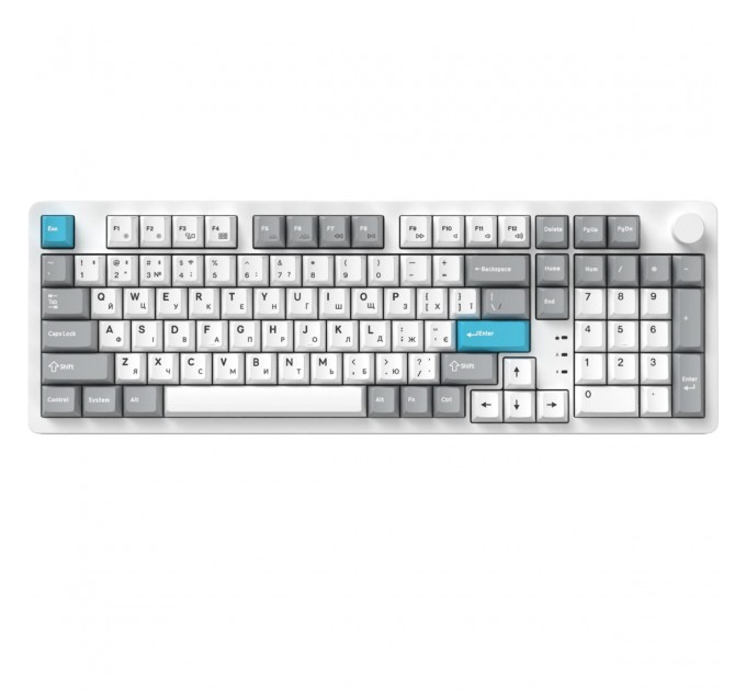 Клавіатура бездротова GamePro Asgard Drakkar Keychron Super Red Switch White (MK305WH)