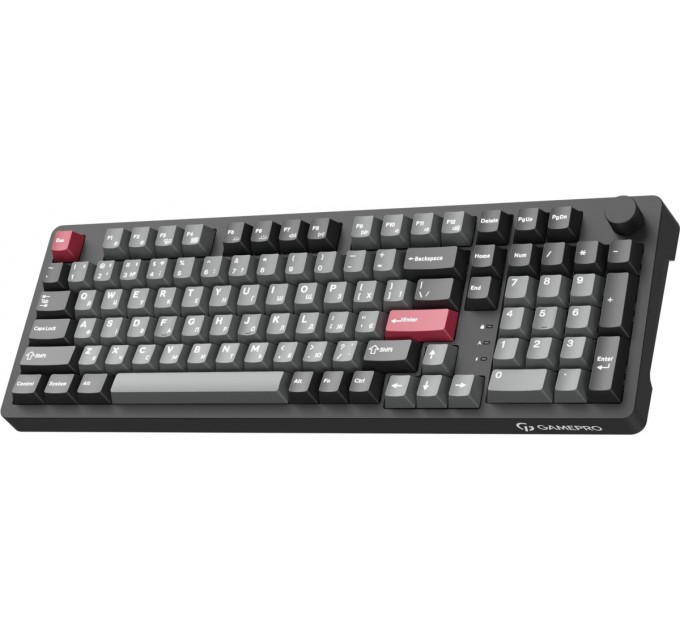 Клавіатура бездротова GamePro Asgard Drakkar Keychron Super Red Switch Black (MK305BK)