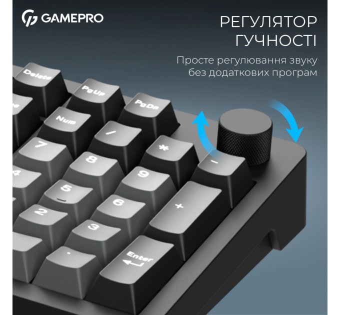 Клавіатура бездротова GamePro Asgard Drakkar Keychron Super Red Switch Black (MK305BK)