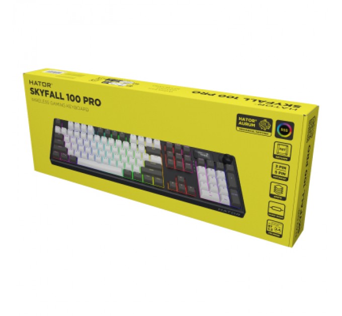 Клавіатура Hator Skyfall 100 Pro Wireless Grey/Black (HTK4100UA)