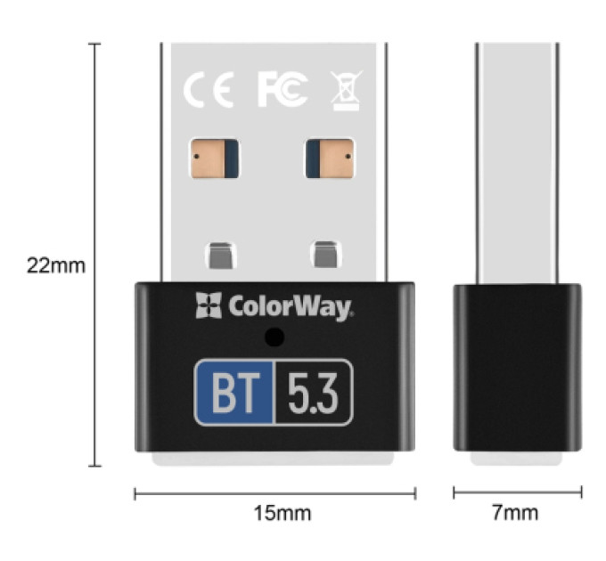 ColorWay Bluetooth-адаптер ColorWay BT 5.3 (CW-AD-BT53)