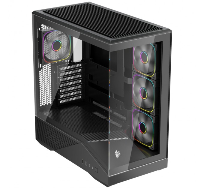 Корпус 1stPlayer GM7-BK-3FN7R-1FN7 Black