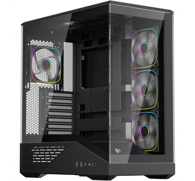 Корпус 1stPlayer GM7-BK-3FN7R-1FN7 Black