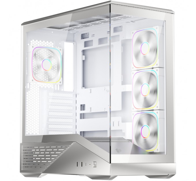 Корпус 1stPlayer GM7-SV-3FN7R-W-1FN7-W Silver