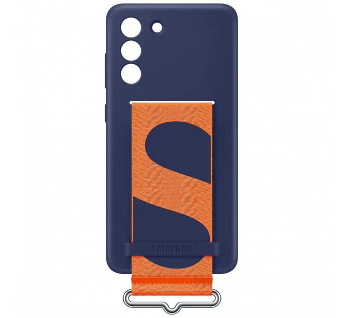 Чохол-накладка Samsung Silicone Cover with Strap для Samsung Galaxy S21 FE SM-G990 Navy (EF-GG990TNEGRU)