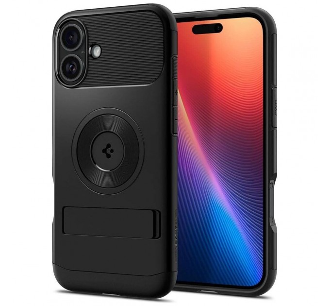 Чохол-накладка Spigen Slim Armor with MagFit для Apple iPhone 16 Plus Black (ACS08098)