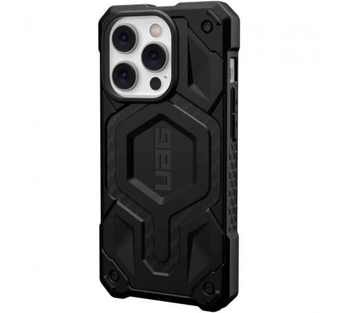 Чохол-накладка Urban Armor Gear Monarch Pro with MagSafe для Apple iPhone 14 Pro Carbon Fiber (114030114242)