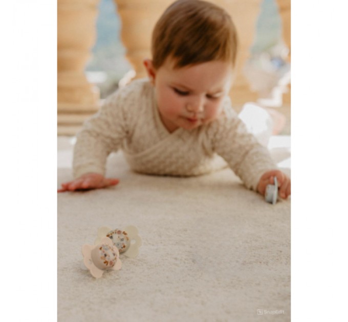 Пустушка Suavinex Wonderland у формі метелика, 0-6 міс. рожева з малюнком (308775)