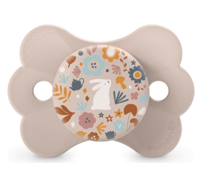 Пустушка Suavinex Wonderland у формі метелика, 0-6 міс. рожева з малюнком (308775)