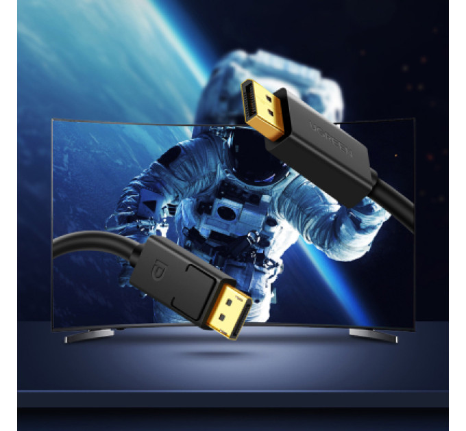 Ugreen Кабель мультимедійний DisplayPort M to DisplayPort M 1.0m DP102 black Ugreen (10244)