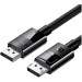 Ugreen Кабель мультимедійний DisplayPort M to DisplayPort M 1.5m V1.4 braided DP114 black Ugreen (80391)
