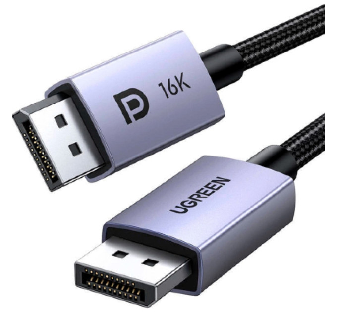 Ugreen Кабель мультимедійний DisplayPort M to DisplayPort M 3.0m 16K DP118 black Ugreen (25862)