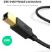 Ugreen Кабель для принтера USB 2.0 AM/BM 3.0m US135 black Ugreen (10351)