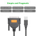 Ugreen Кабель для принтера USB 2.0 to DB25 2.0m US167 black Ugreen (20224)