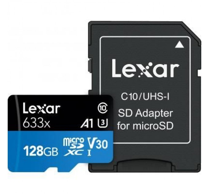 Карта пам'яті Lexar 128GB microSDXC class 10 UHS-I 633x (LSDMI128BB633A)