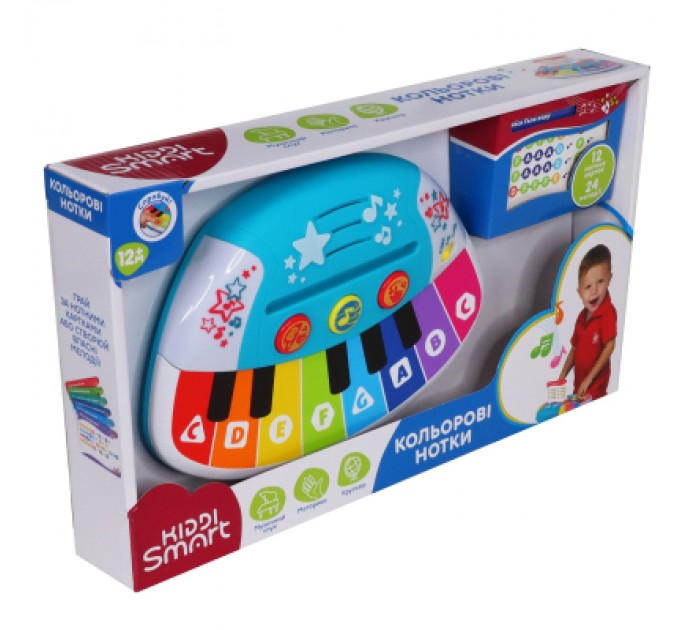 Розвиваюча іграшка Kiddi Smart Піаніно – Кольорові нотки (світло) (4514T-KS)