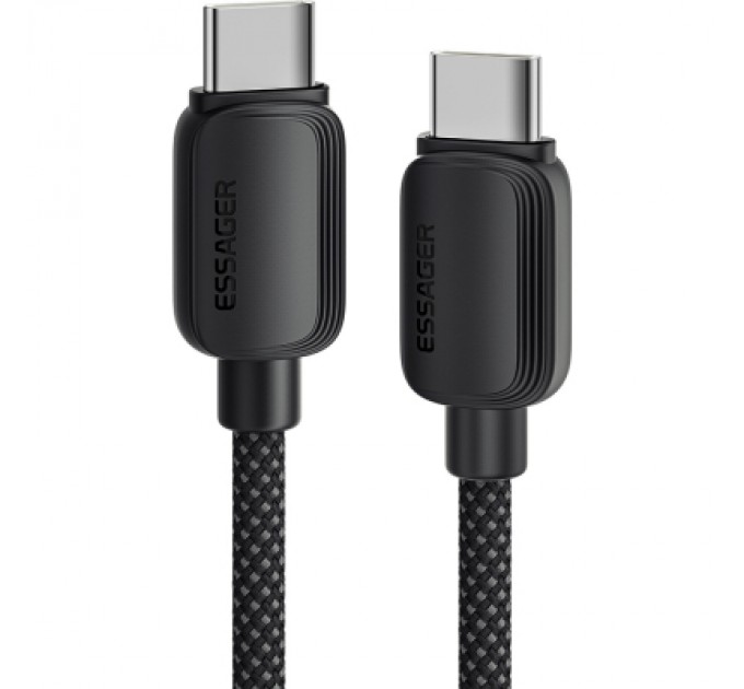 Дата кабель USB-C to USB-C 1.0m 100W black Essager (EXCTT1-WL01-P)